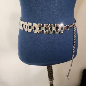 Silver Xs Chunky Chain Link Belt Adjustable